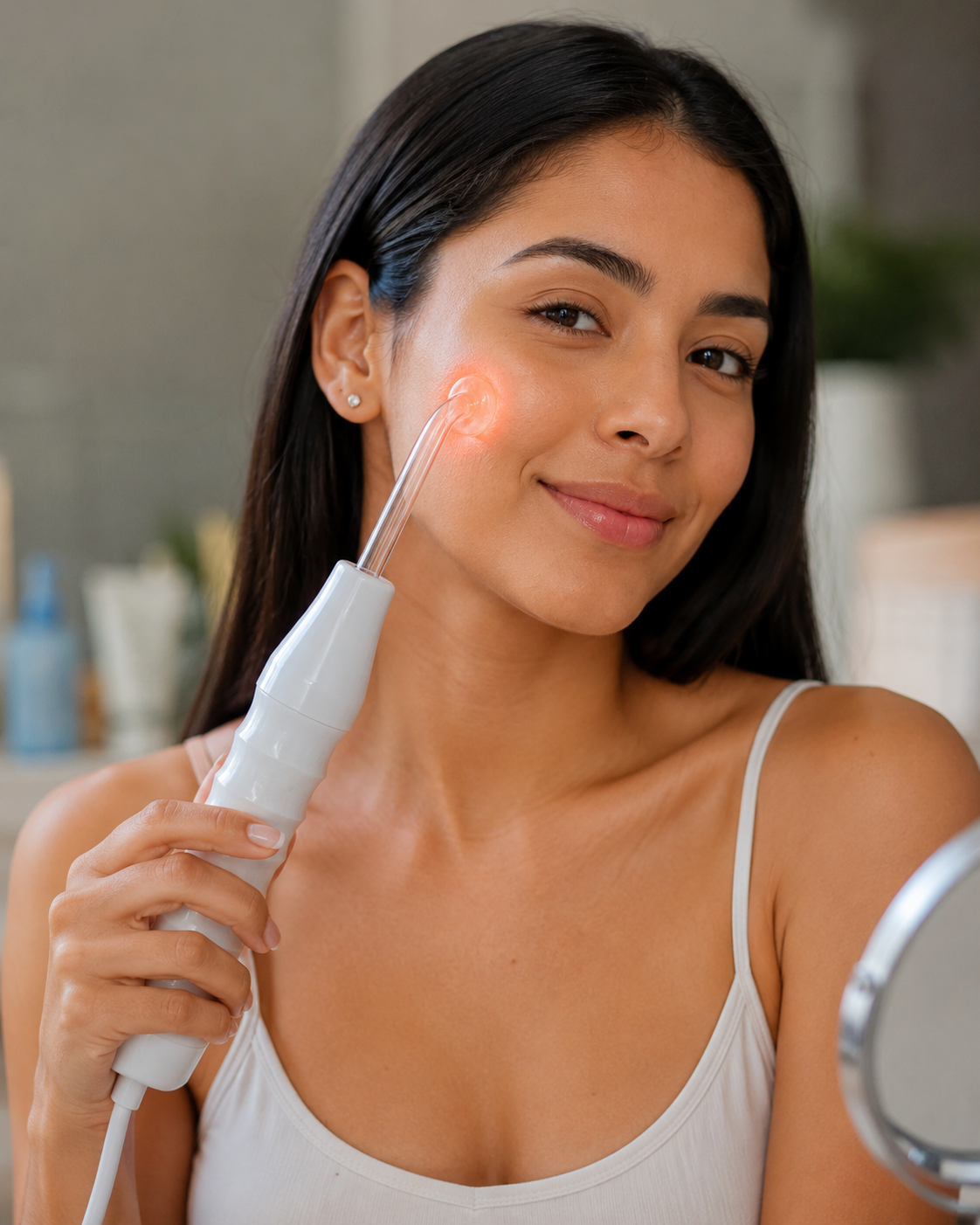 DermaPulse™ Dispositivo de Alta Frecuencia 4 en 1 para el cuidado de la piel y el cuero cabelludo.