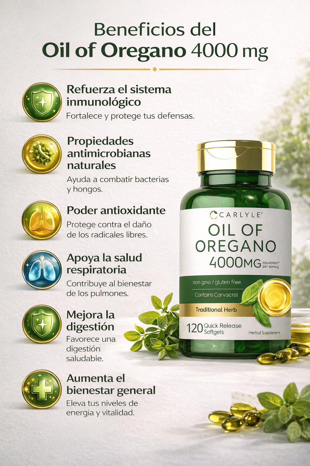 Oil Of Oregano: Poder natural para defensas y bienestar