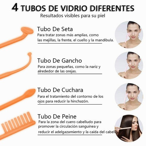 DermaPulse™ Dispositivo de Alta Frecuencia 4 en 1 para el cuidado de la piel y el cuero cabelludo.